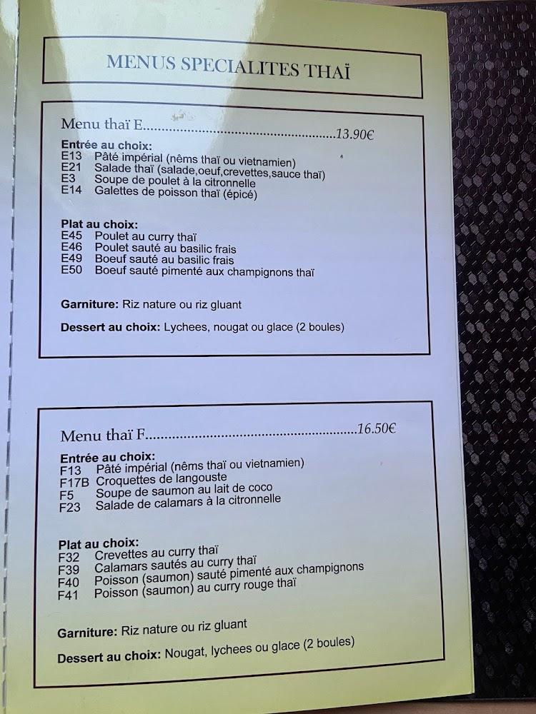 Le Bonheur Thaï - Menu Image 2